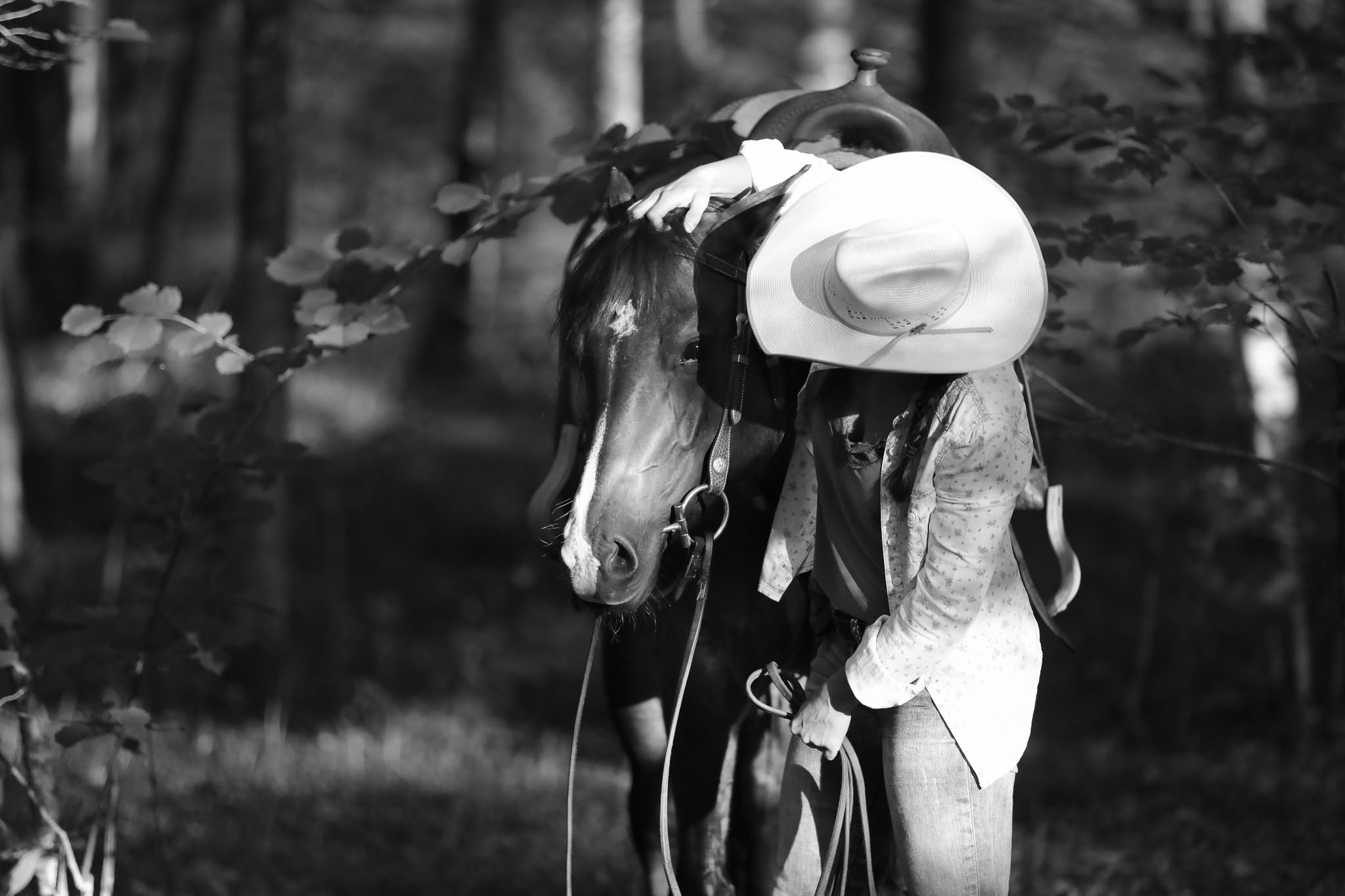Westernportrait in Schwarzweiss